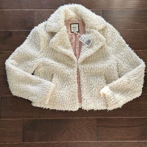 Forever 21 Cream Fuzzy Jacket